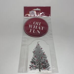 Holiday Time Christmas Gift Tags 8 Pack Gift Wrapping Tags Red White - NEW ~ Off